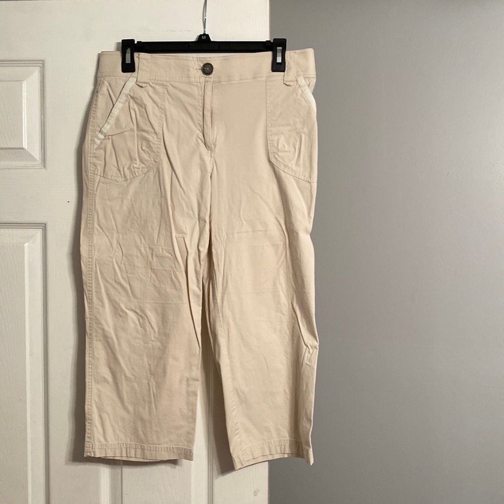 Counterparts Beige Capri Pants Size 8